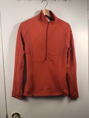 Decathlon Women's Half-Zip Pullover Sweater - Rust Size Medium Wool